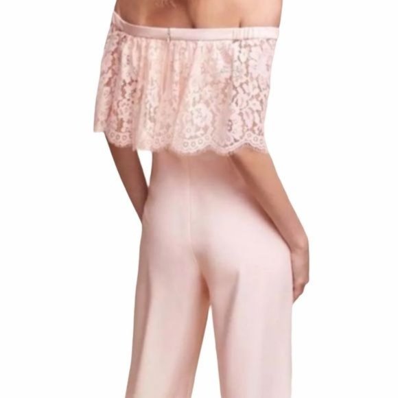 BHLDN Theia Mila Jumpsuit in Ballet Slipper Pink Size 8 EUC - Picture 3 of 7